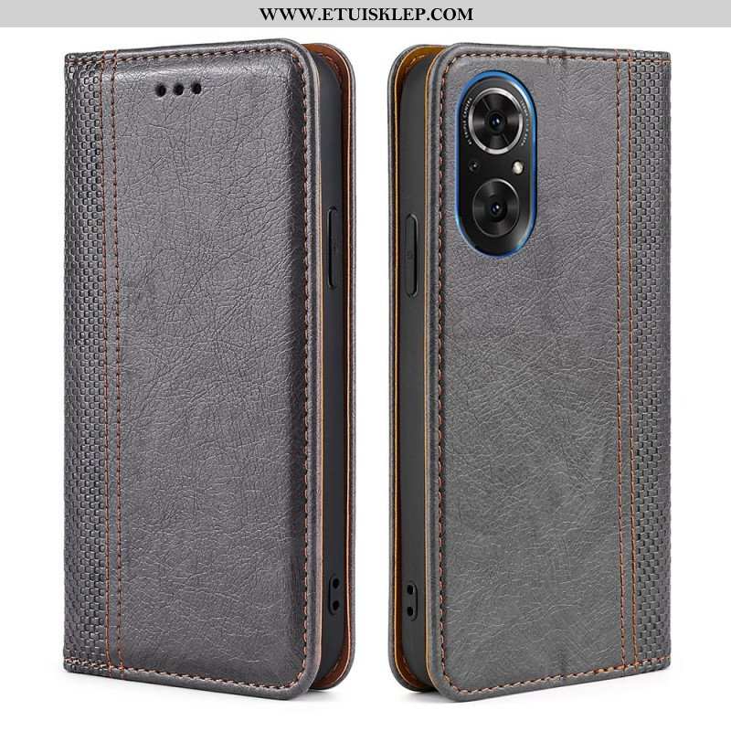 Etui Na Telefon do Honor 50 SE Etui Folio Skórzane Szwy Liczi